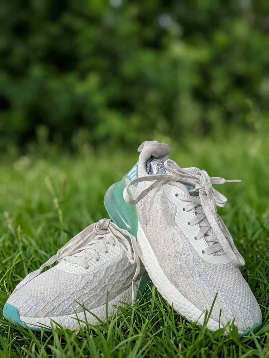 White Knit Trainer