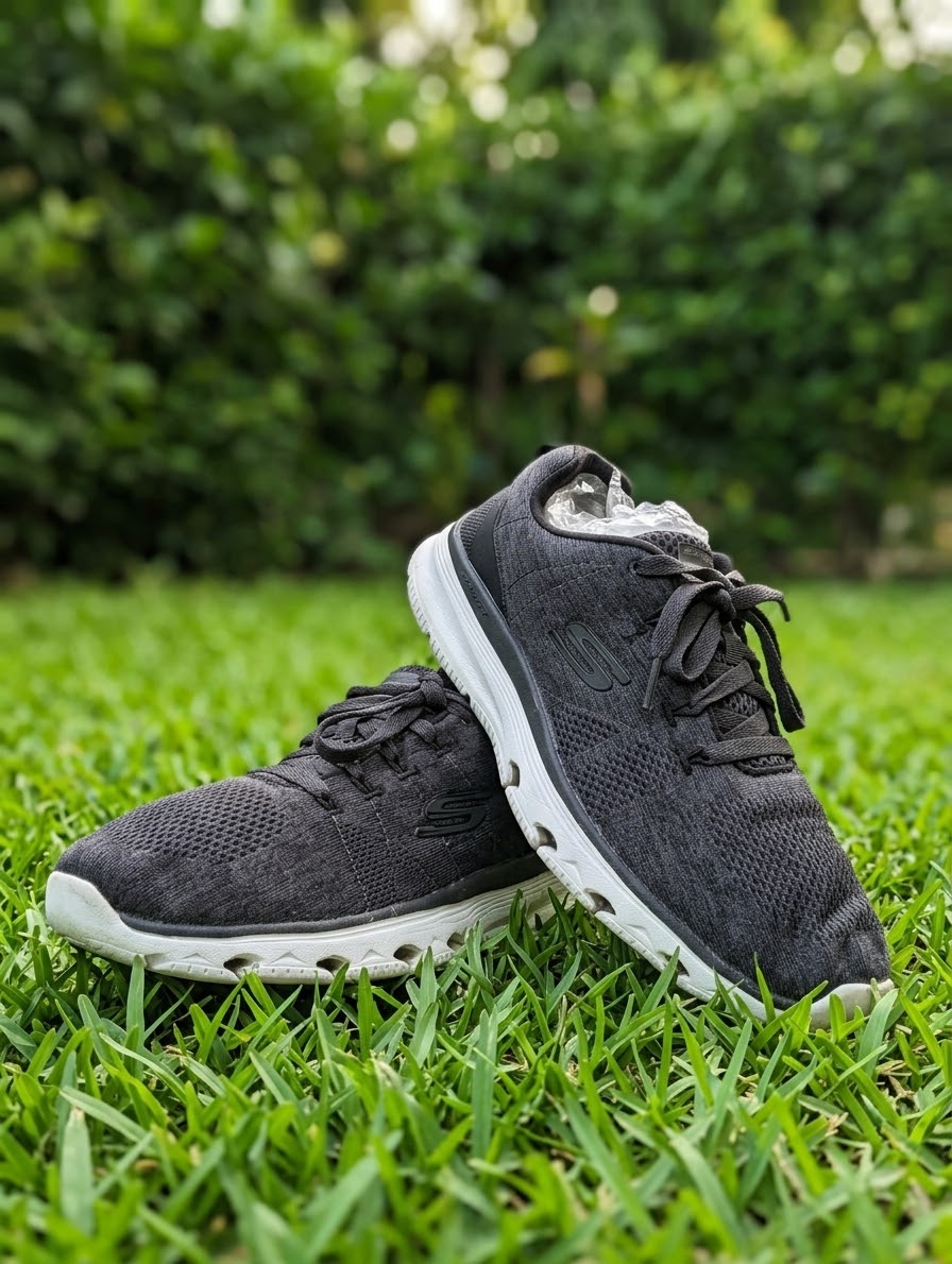 Black Suede Knit Trainer